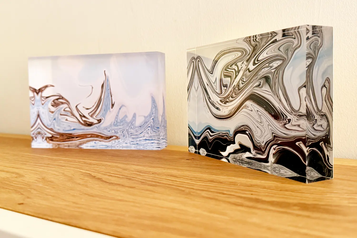 Waves as acrylic glass blocks